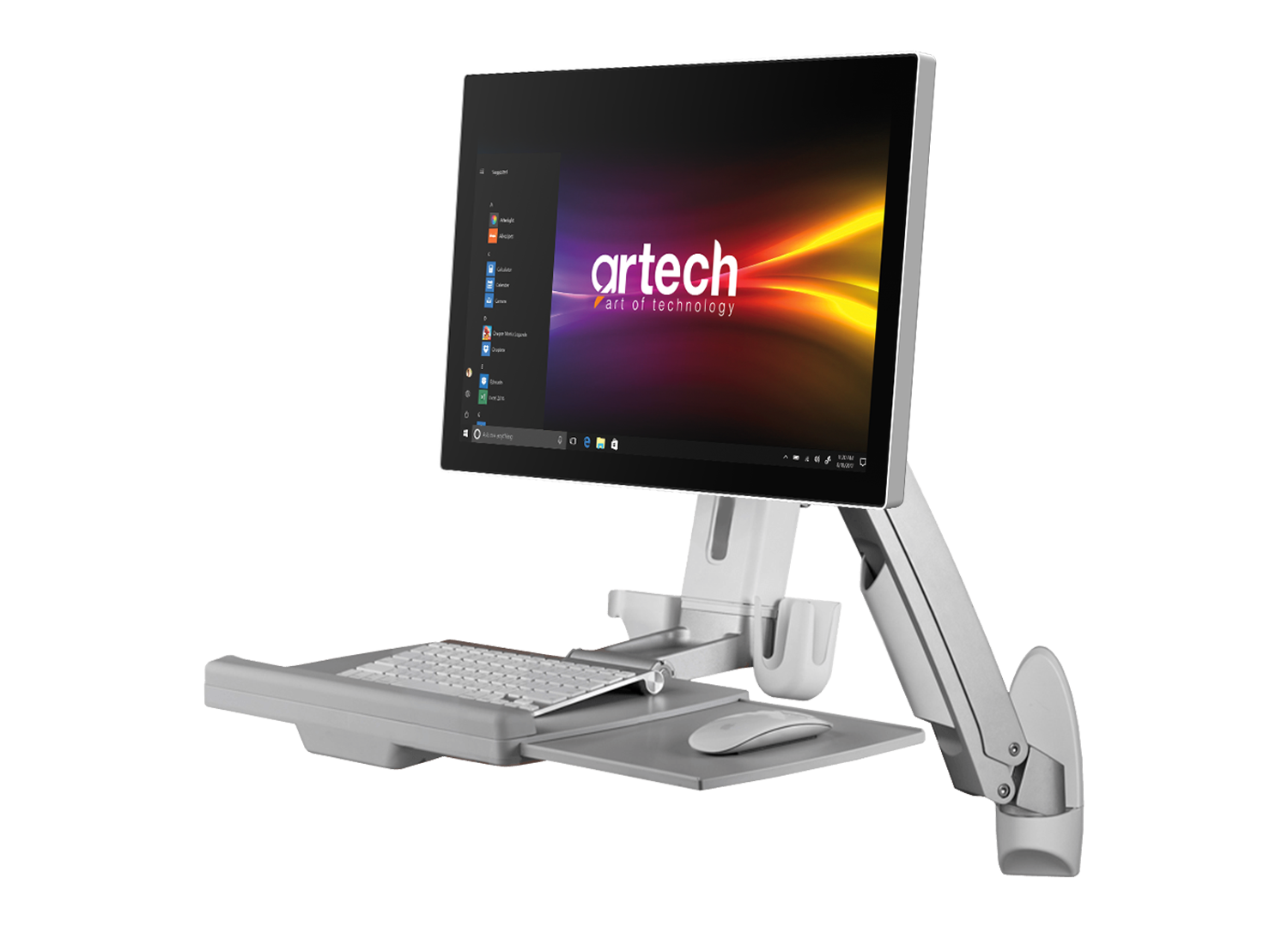 ORW10 Sit-Stand Duvara Monte Entegre İş İstasyonu